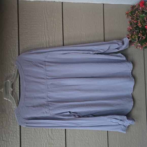 Torrif  V-neck Challis Long Sleeve Blouse Gray 3x - Picture 6 of 7